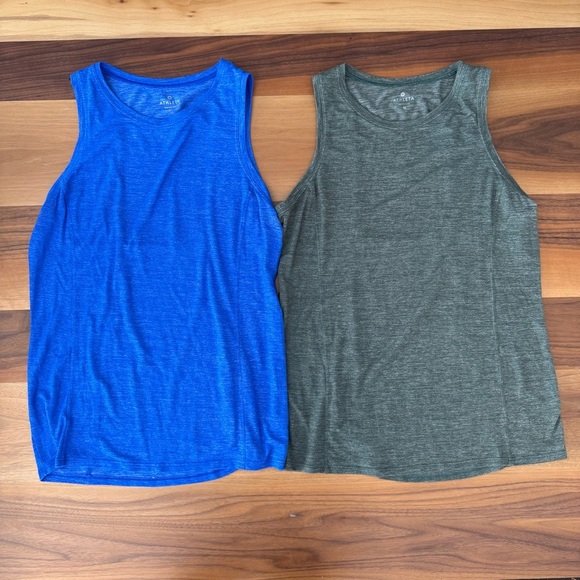 Athleta Bundle ODYSSEY 2-IN-1 SET in Capri Blue & Jasper Green Sz. MEDIUM - Picture 5 of 7